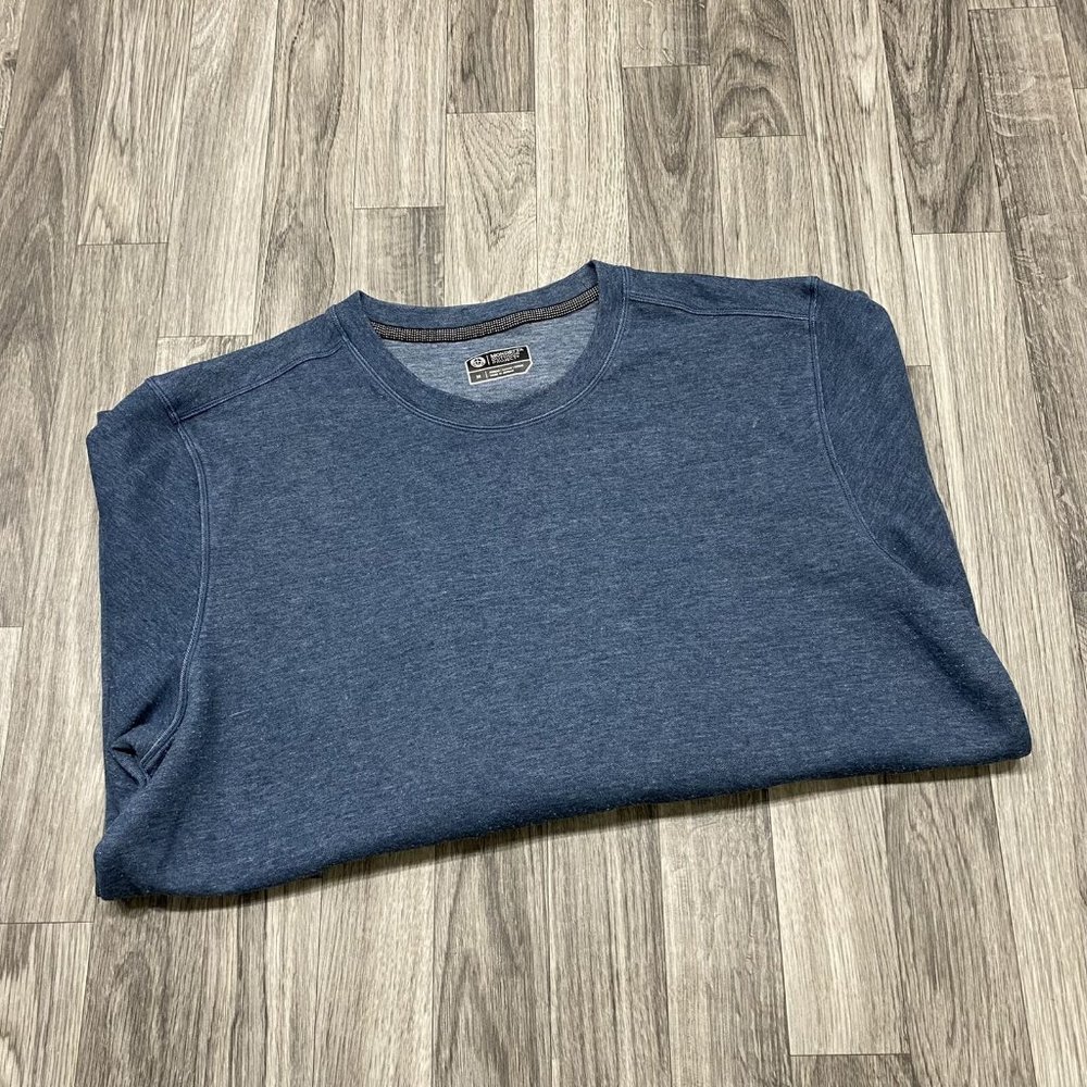 MONDETTA OUTDOOR PROJECT Crew Neck Long Sleeve Blue Pullover Shirt Men's Size M